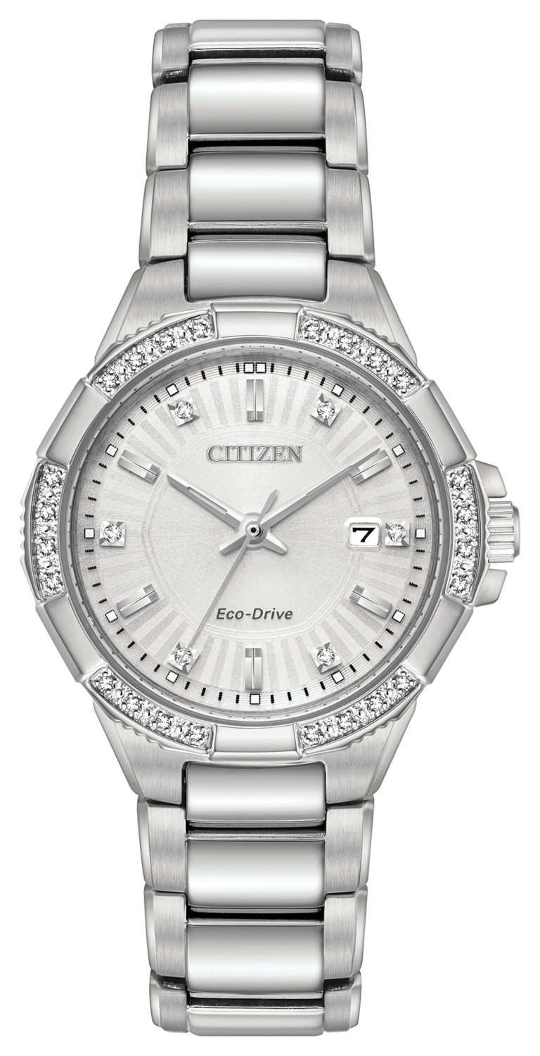 Riva Silver Dial 30MM Eco-Drive EW2460-56A