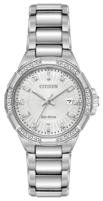 Riva Silver Dial 30MM Eco-Drive EW2460-56A
