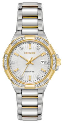 Riva Silver Dial 30MM Eco-Drive EW2464-55A