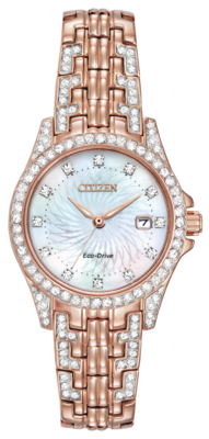 Silhouette Crystal Mother of Pearl Dial 28MM Eco-Drive EW1228-53D