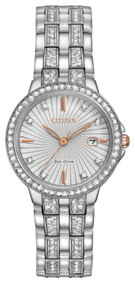 Silhouette Crystal Silver Dial 28MM Eco-Drive EW2340-58A