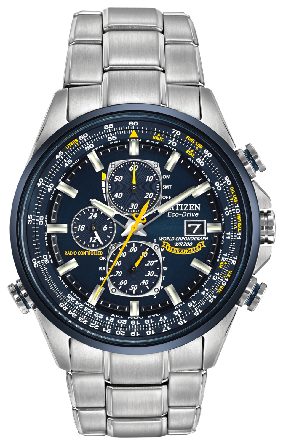 Citizen World Chronograph A-T Blue Angels Blue Dial 43MM Eco-Drive AT8020-54L