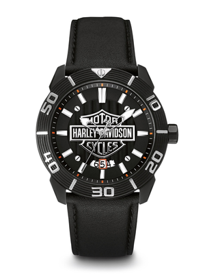 Harley-Davidson Black Dial 44MM Quartz 78B136 Harley-Davidson Black Dial 44MM Quartz 78B136