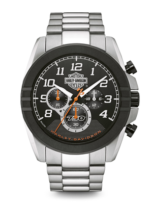 Harley-Davidson Black Dial 47MM Quartz 76B175 Harley-Davidson Black Dial 47MM Quartz 76B175