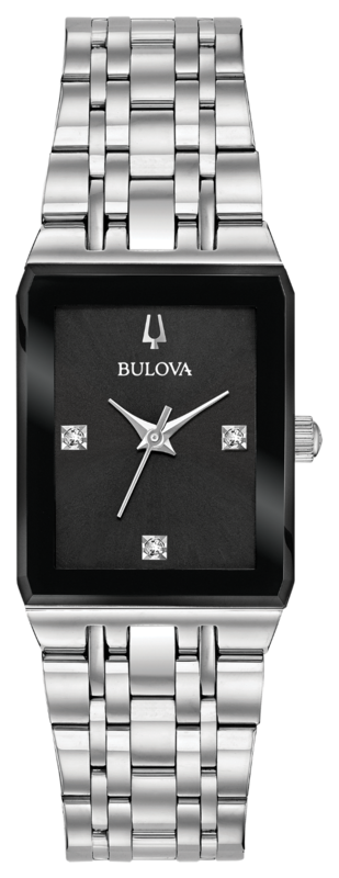 Quadra Diamond Black Dial 21MM Quartz 96P202