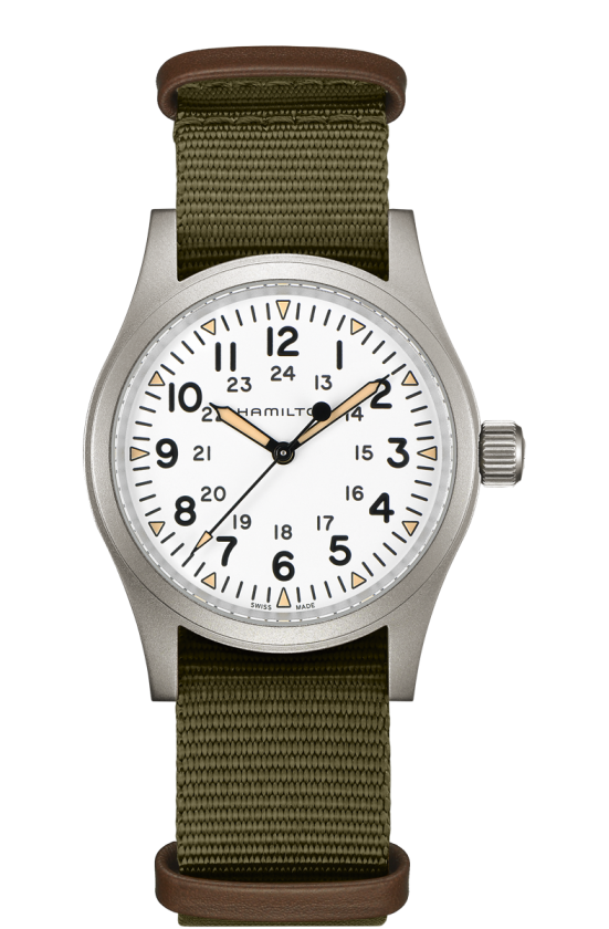 Khaki Field White Face 38MM Mechanical H69439411