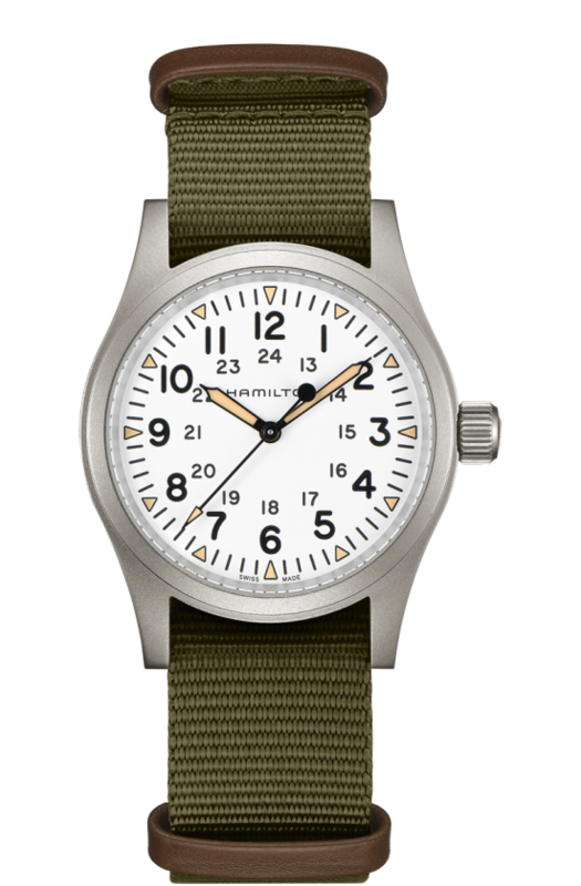 Khaki Field White Face 38MM Mechanical H69439411