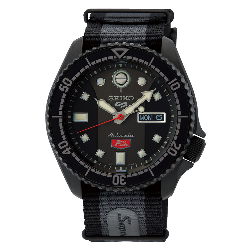 Seiko 5 Sports 43MM Super Cub Honda Black Limited Edition SRPJ75