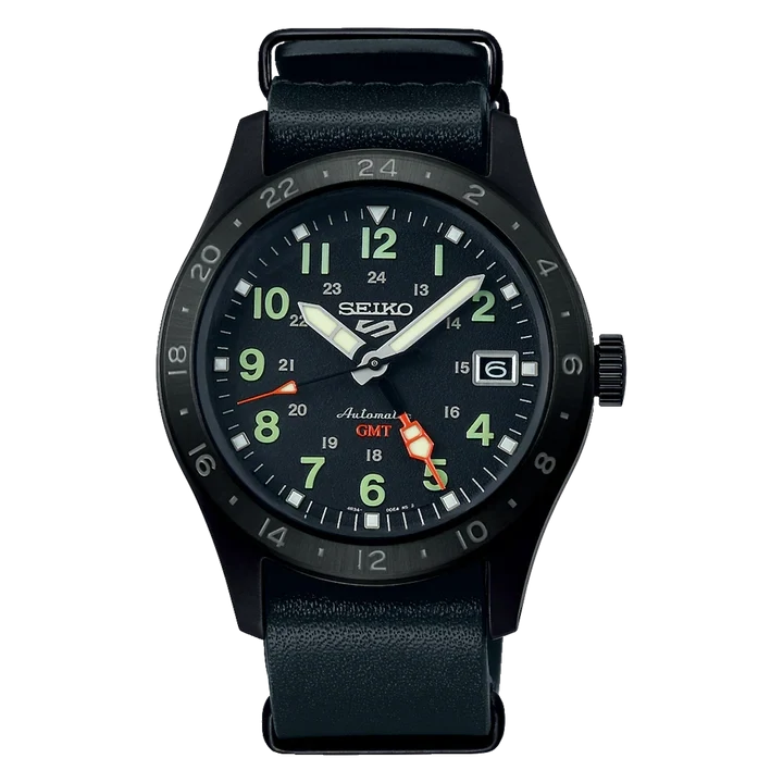 Seiko 5 Sports Field GMT Black Dial 39MM Automatic SSK025