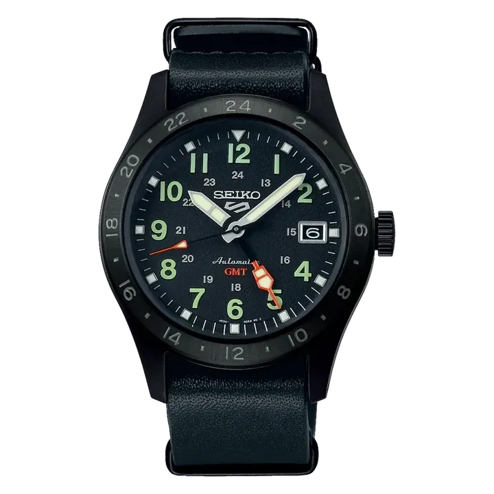 Seiko 5 Sports Field GMT Black Dial 39MM Automatic SSK025