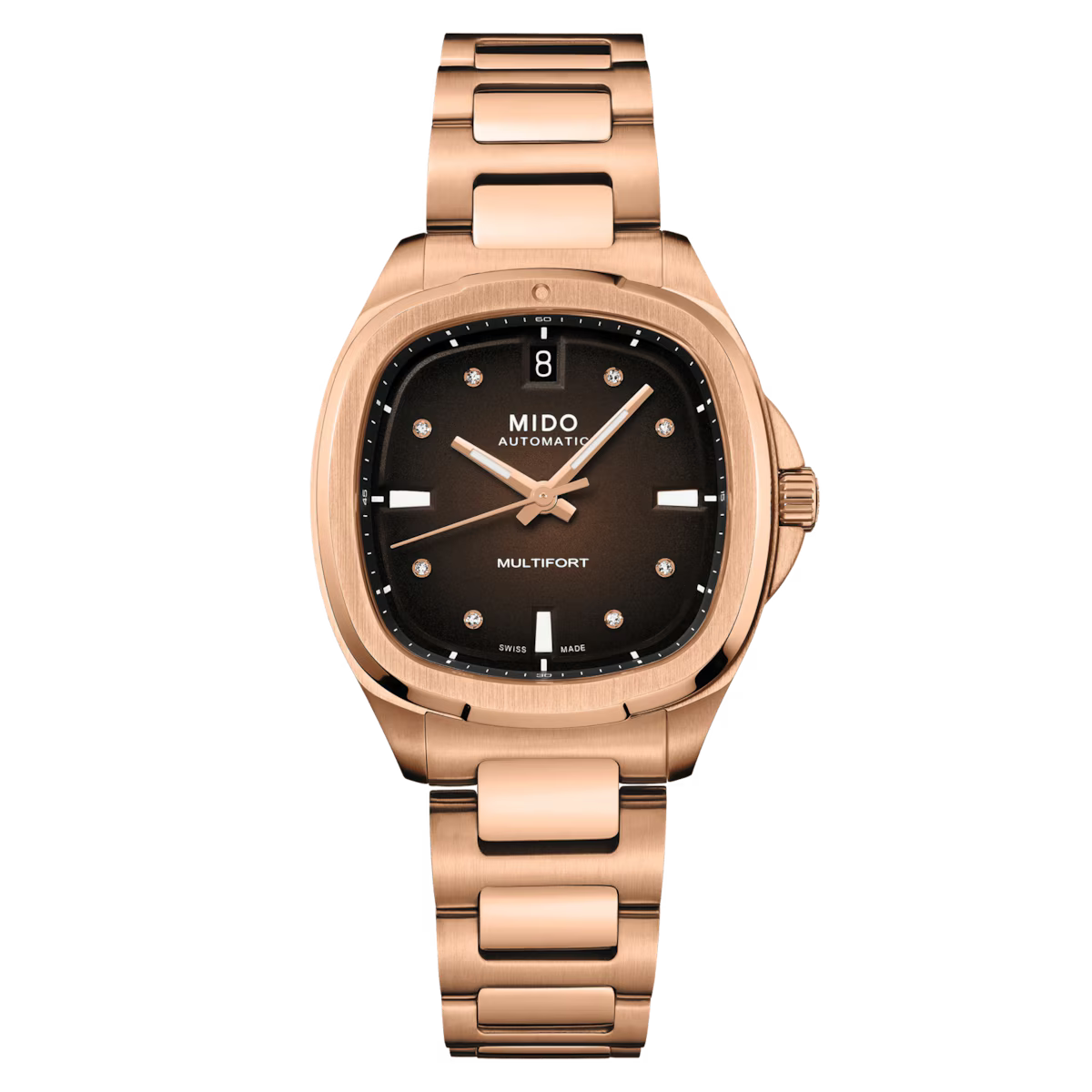 Mido Multifort TV 35 MM Brown Dial Automatic Diamond M049.307.33.296.00