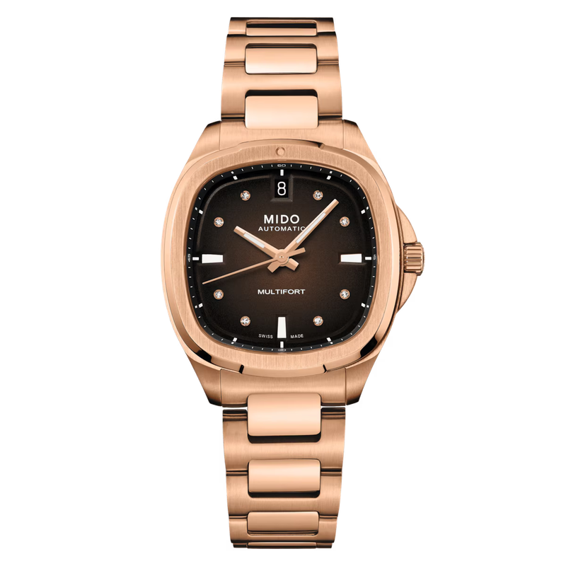 Mido Multifort TV 35 MM Brown Dial Automatic Diamond M049.307.33.296.00