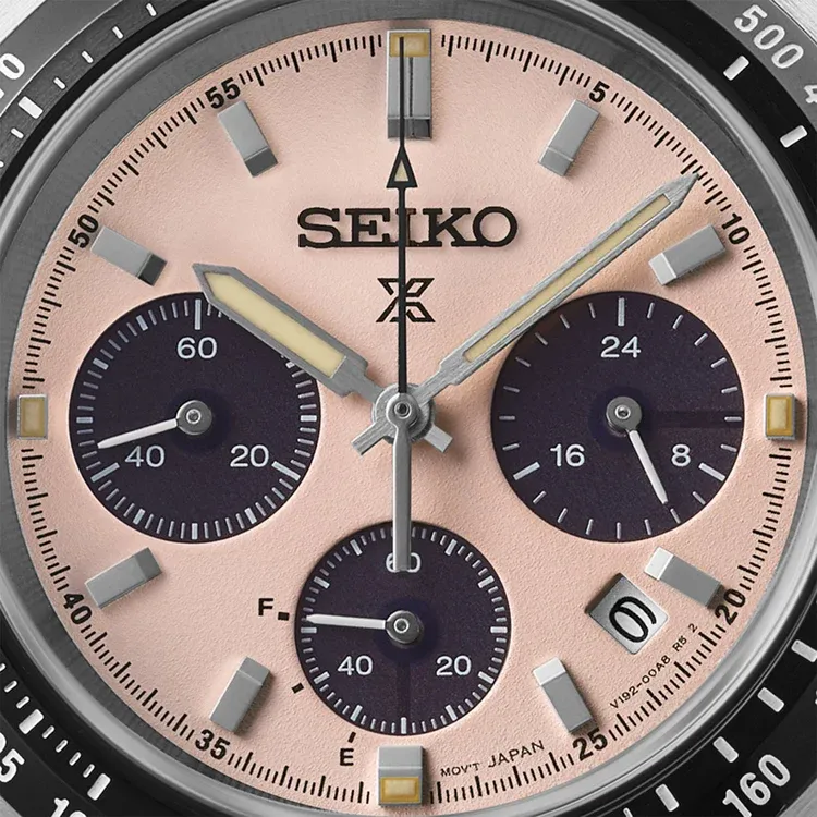Seiko Prospex Speedtimer 'Youngtimer' Pink Dial 39 MM Solar SSC963
