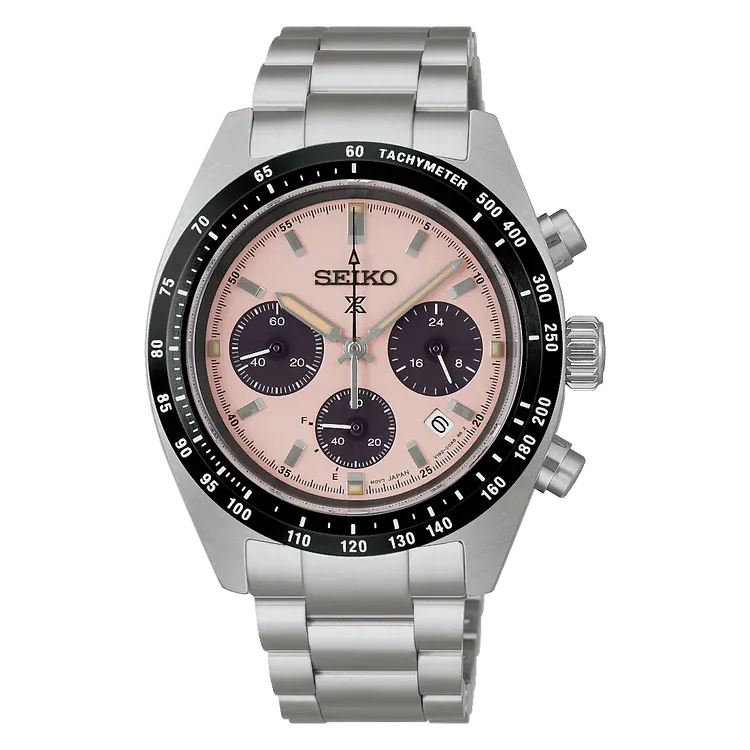 Seiko Prospex Speedtimer 'Youngtimer' Pink Dial 39 MM Solar SSC963