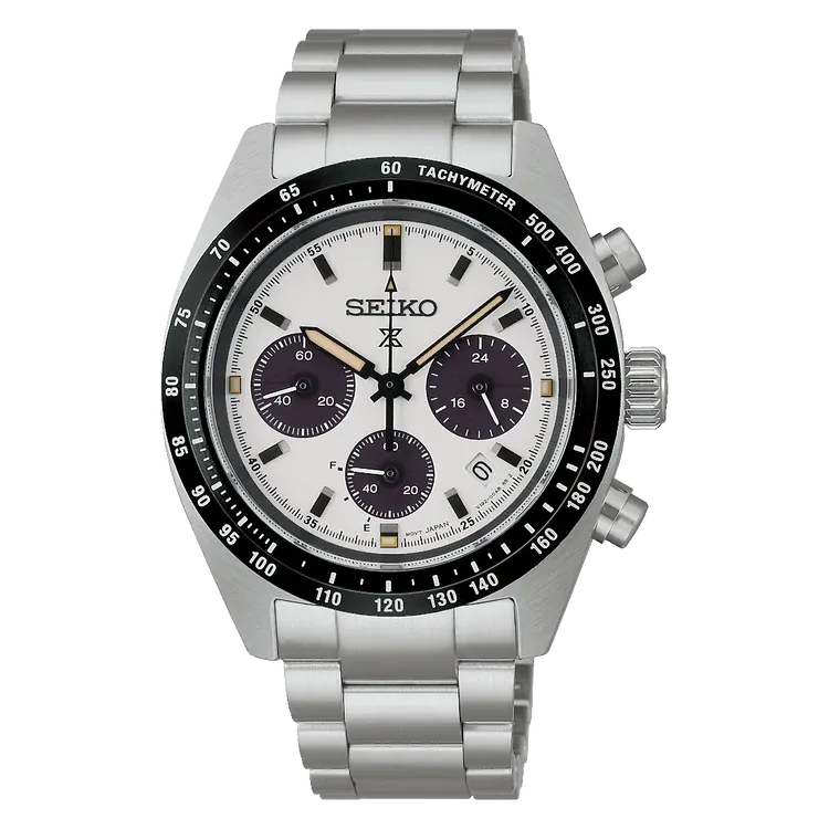 Seiko Prospex Speedtimer 'Youngtimer' White Dial 39 MM Solar SSC961