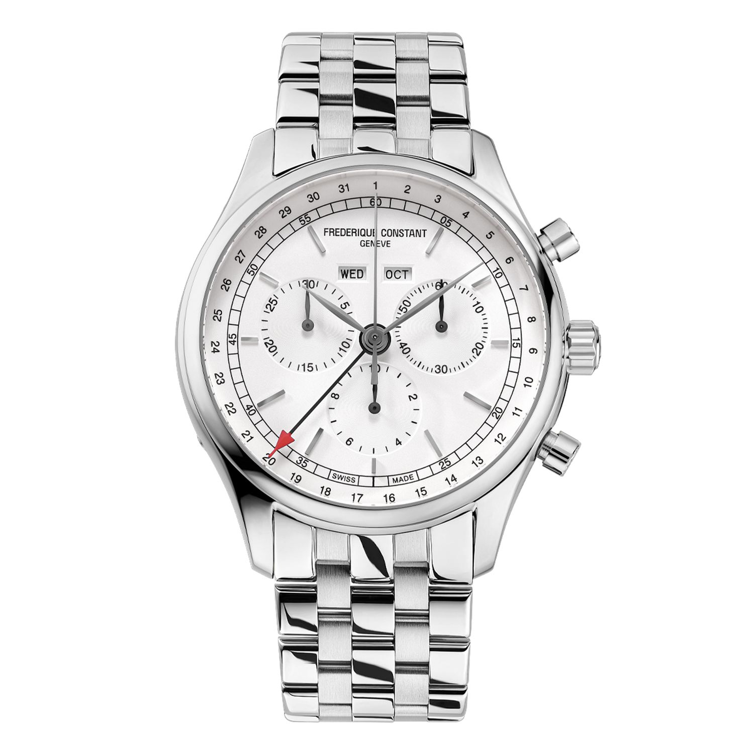 Classic Chronograph 40MM White Dial Quartz FC-296SW5B6B