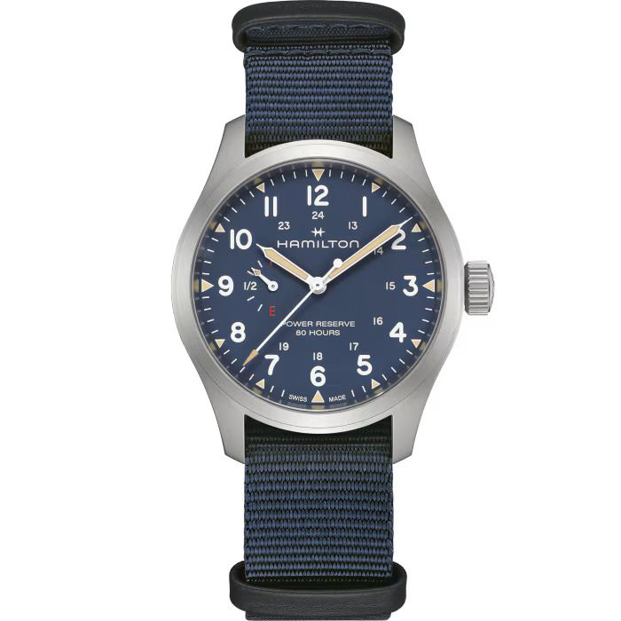 Khaki Field Blue Dial 40MM Mechanical Power Reserve H69509940