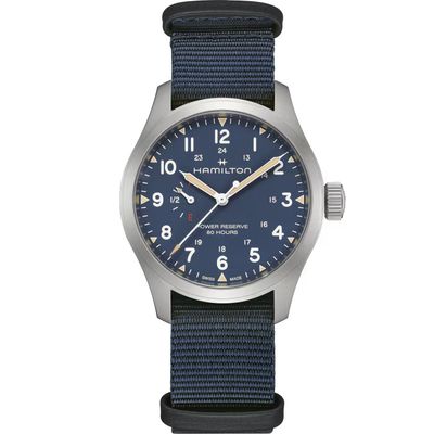 Khaki Field Blue Dial 40MM Mechanical Power Reserve H69509940