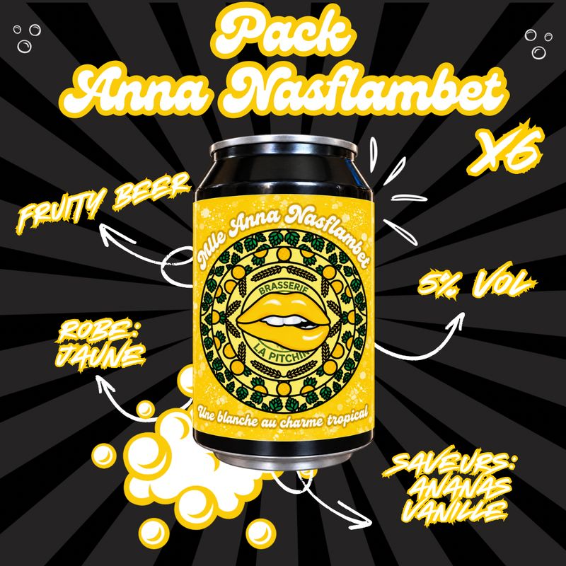 Blanche ananas vanille (pack de 6)