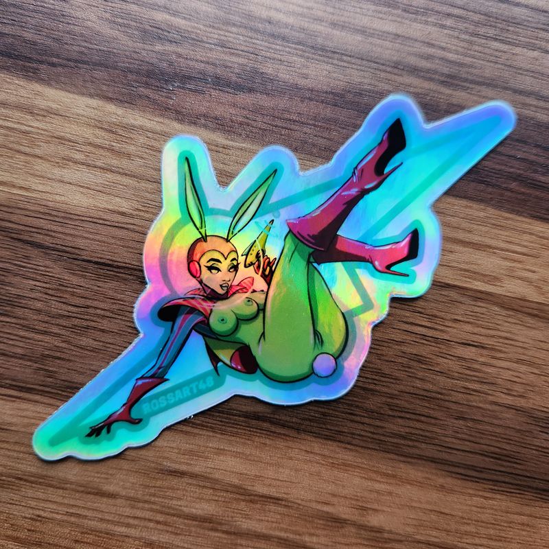 Small Sticker - Holographic Stardust Bunny