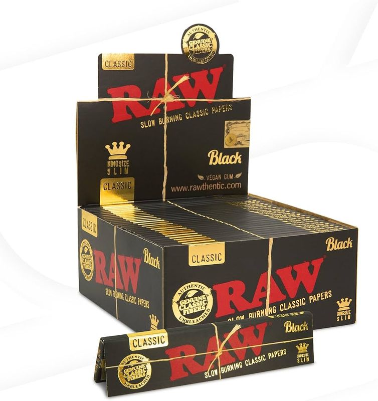 RAW Classic Black King Size 50 Packs/Box RAW Classic Black King Size 50 Packs/Box