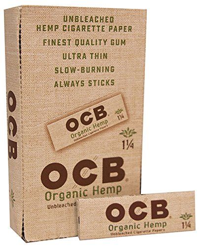 OCB Organic Hemp Rolling Papers 1 1/4 Size - Full Box (24 Books) OCB Organic Hemp Rolling Papers 1 1/4 Size - Full Box (24 Books)
