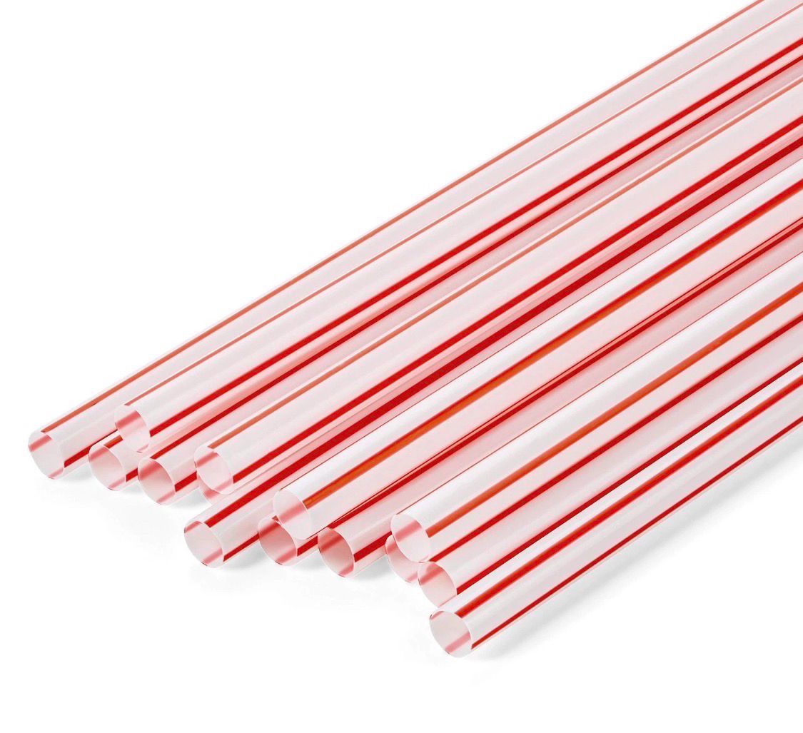 7.75 Inch Striped Straws (500 Count)