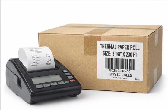 Thermal Paper Rolls – 3 1/8” x 230 ft (50 Rolls/Case)