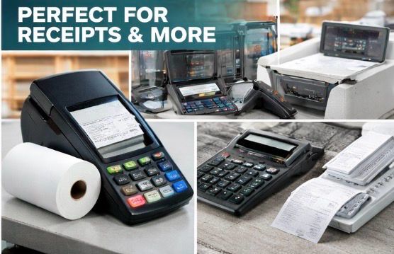 2 1/4” x 50’ Thermal Paper Rolls – BPA-Free, Premium Receipt Paper (50 Rolls/Case)