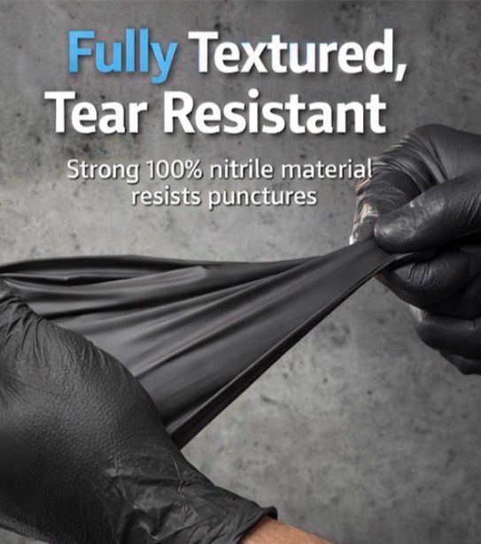 Xtra Thick Nitrile Gloves, 4.5g, Fully Textured, Powder-Free, Latex-Free, Disposable, Size Large, 100 Count