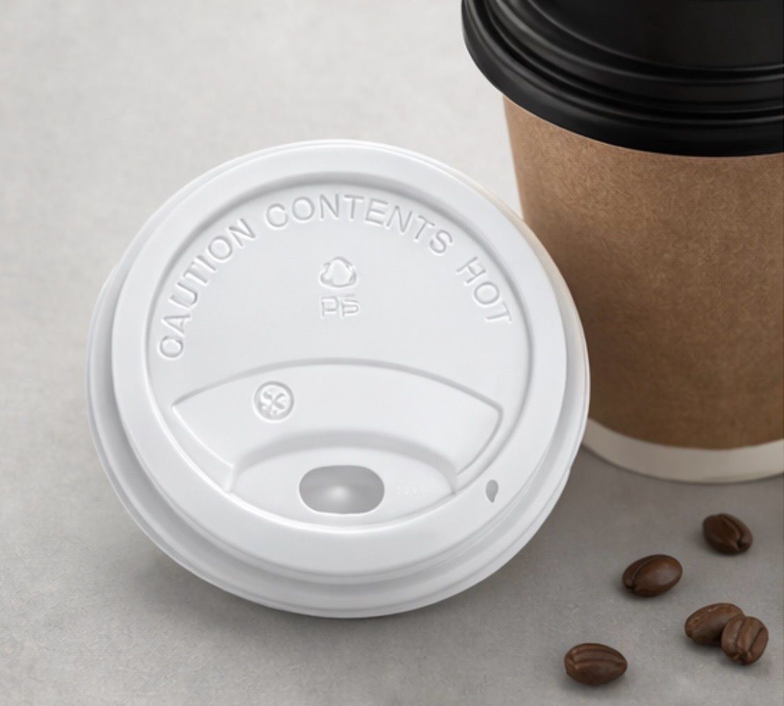 Sipper Dome Lids for 10–12 oz Paper Hot Cups – 1000 Count Bulk Case – White Disposable Coffee Cup Lids with Sip Hole, Secure Fit, Leak Resistant