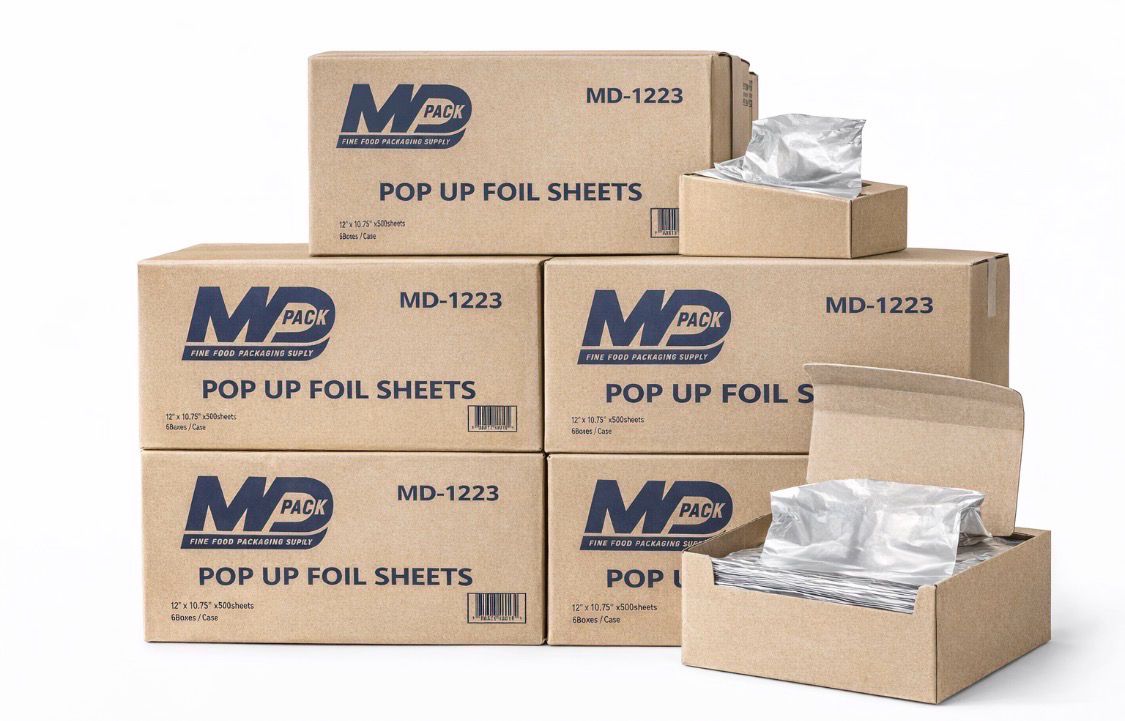 Foil Sheets 12” x 10.75” – 1000 Count (6 Boxes x 500 Sheets) – Pre-Cut Aluminum Foil Sheets, Heavy Duty, Food Service &amp; Kitchen Use