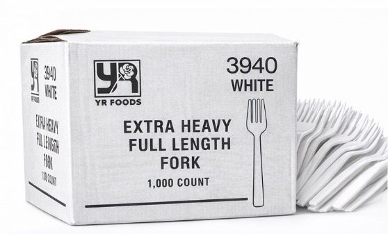 Plastic Forks – 1000 Count – White Disposable Utensils, Strong &amp; Durable for Food Service, Catering, Parties &amp; Takeout