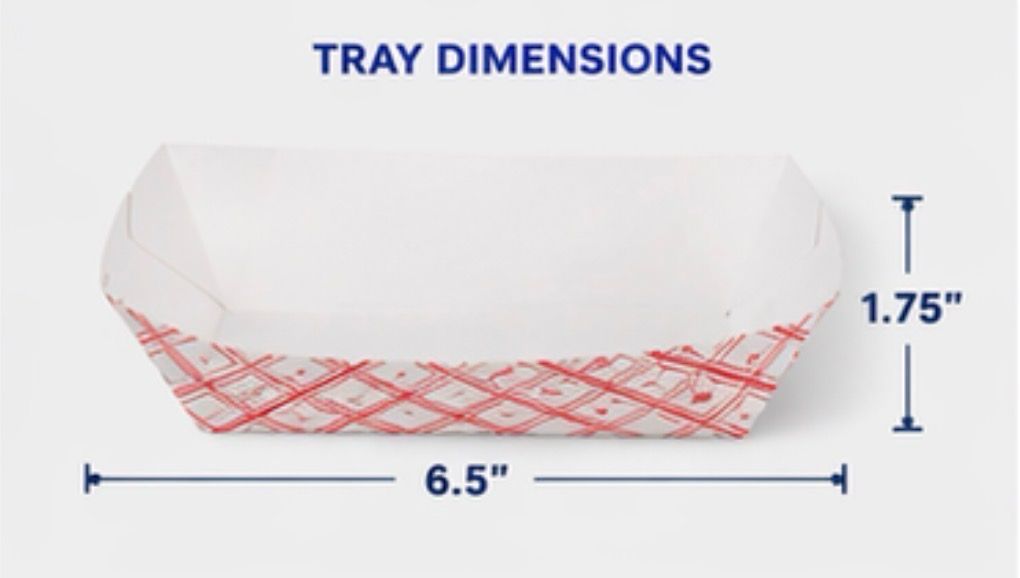 Paper Food Trays – 2 lb Capacity, Disposable Serving Trays (1000 Count)
