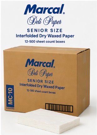 Deli Paper – Senior Size Interfolded Dry Waxed Paper (6000 Sheets Total)