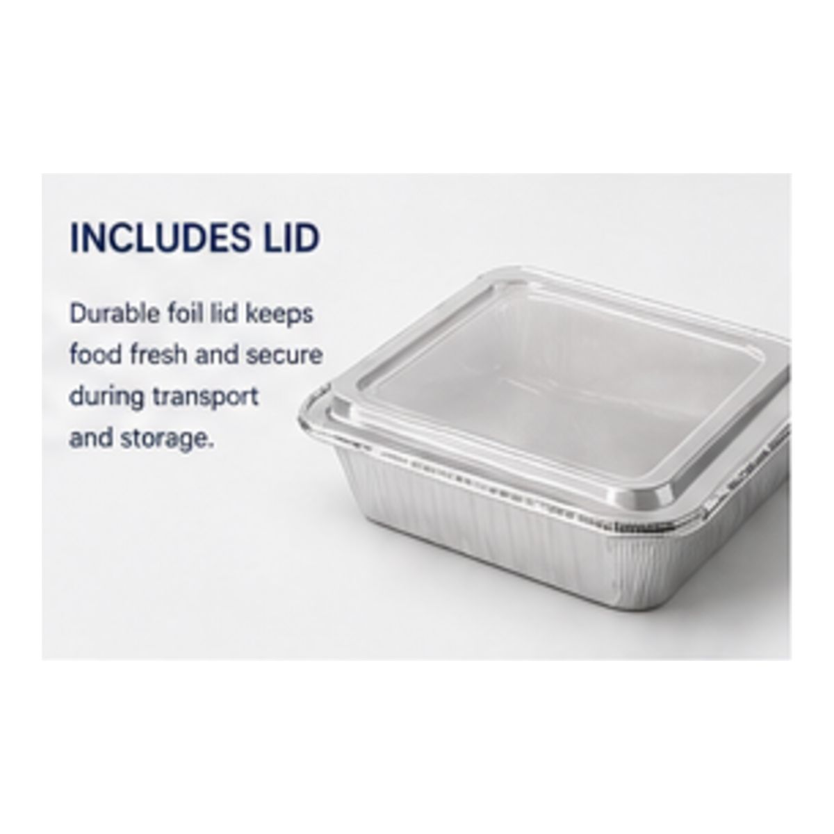 9" x 13" Aluminum Baking Pan with Lid (50 Pack)