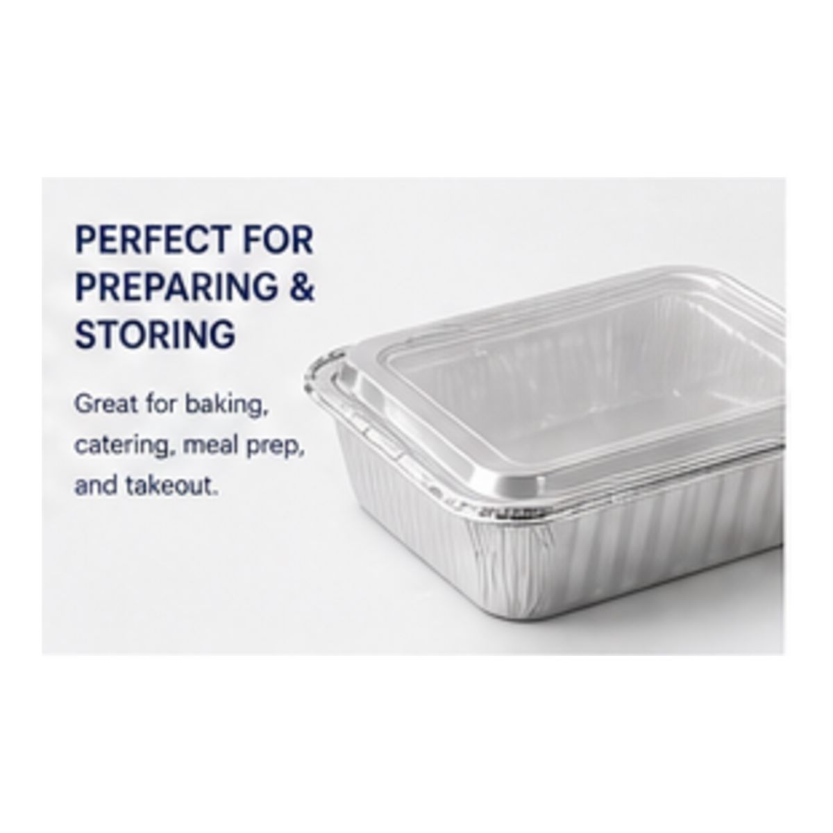 9" x 13" Aluminum Baking Pan with Lid (50 Pack)