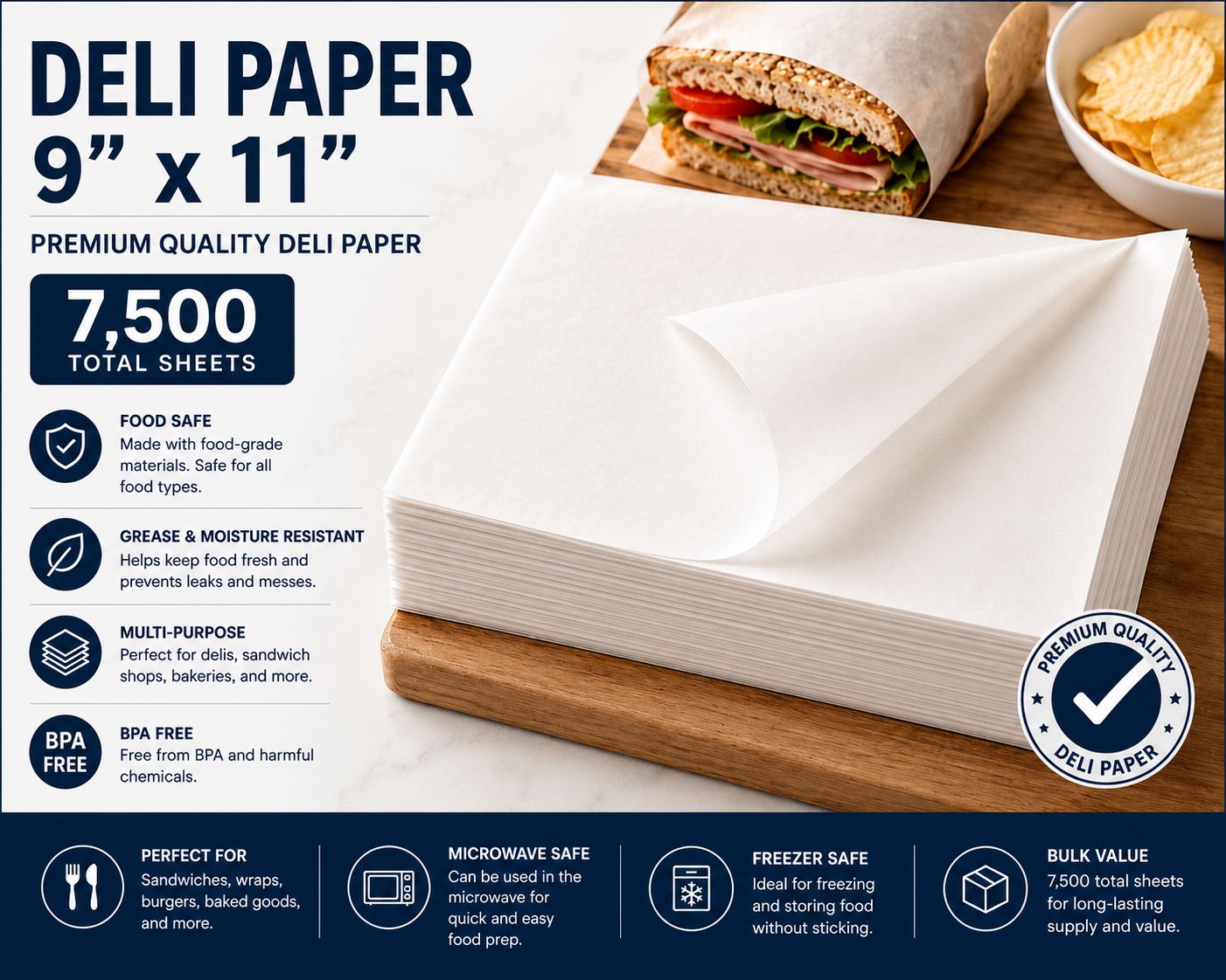 Deli Paper 9”x 11” (7500 Count)
