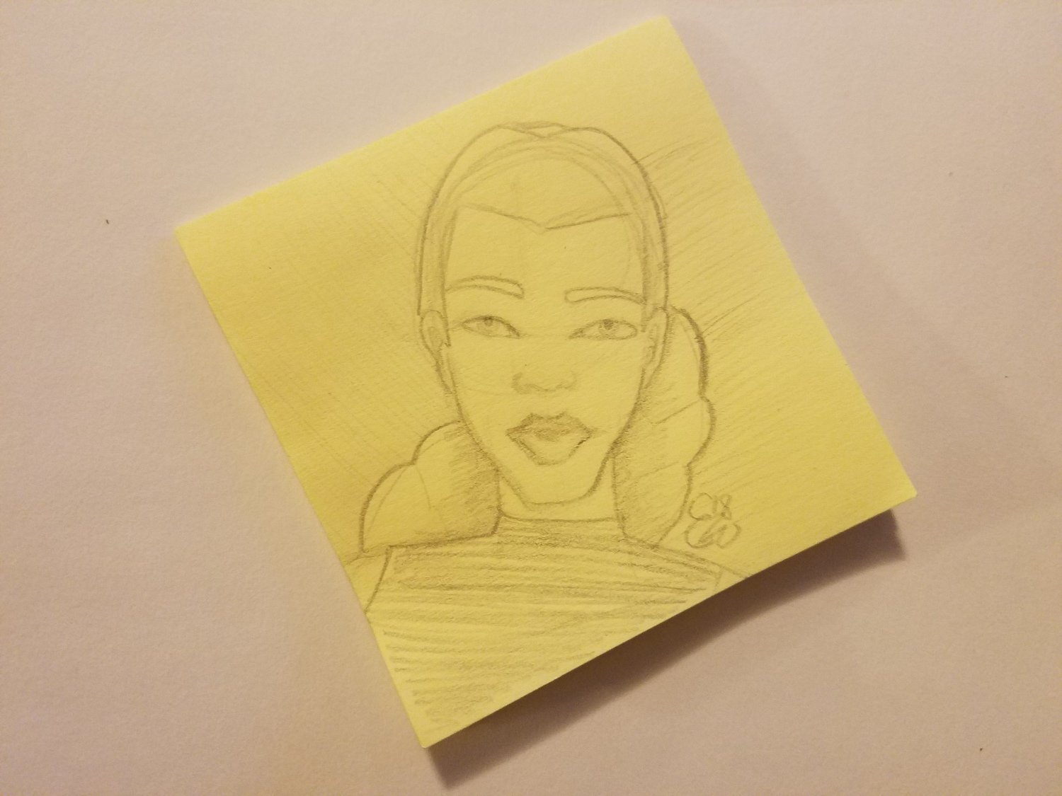 Lily Sticky Note Sketch (Requires Shipping)