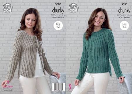 Sweater and Cardigan in King Cole Magnum [Digital Download]