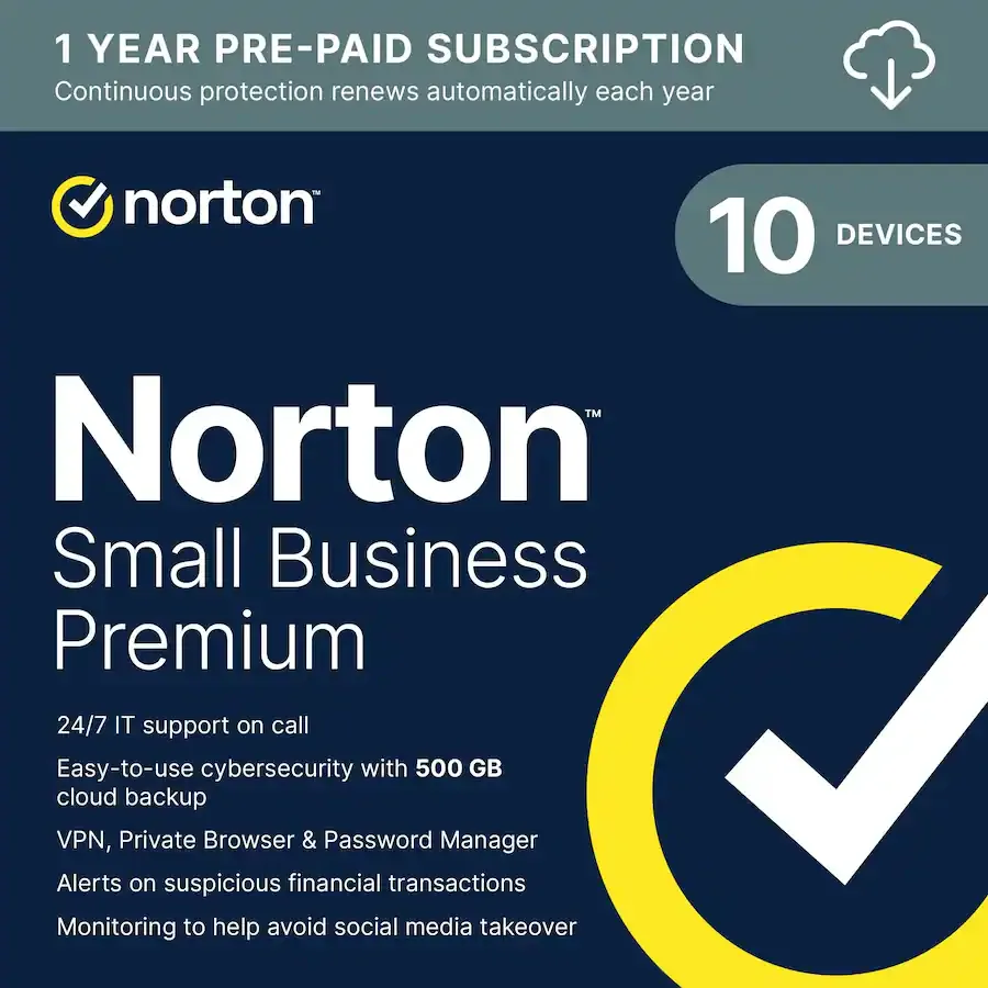 Norton Small Business Premium (10 Device) – 1 Year Subscription