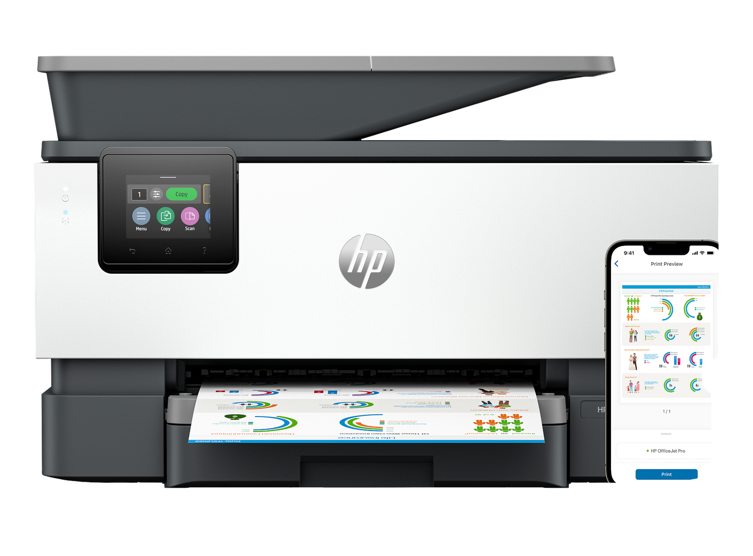 HP OfficeJet 9125e Wireless All-in-One Printer – AI‑Enabled, Color