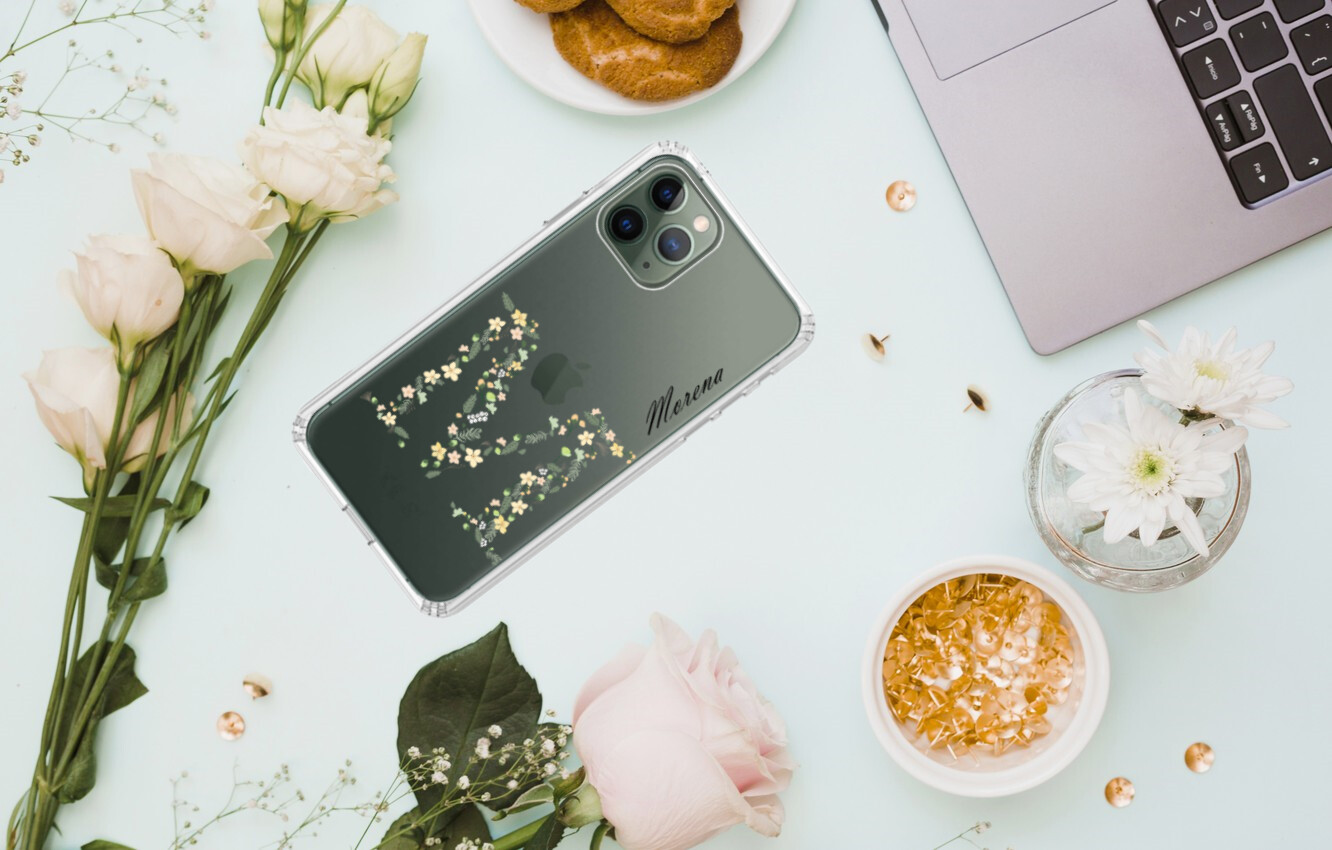 Cover Iniziali Floreali + Powerbank Iniziale Floreale