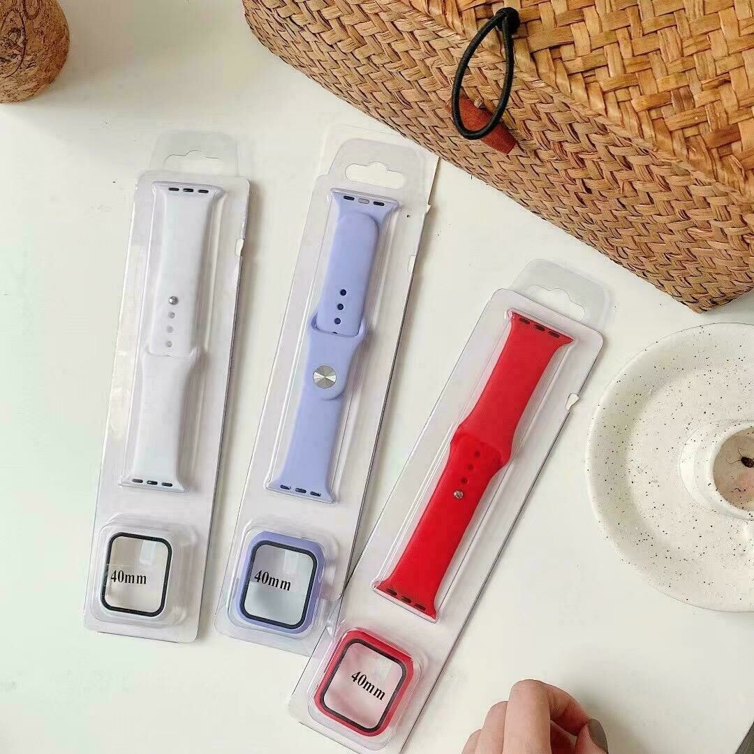 Cinturino silicone Apple Watch Serie + cover vetro