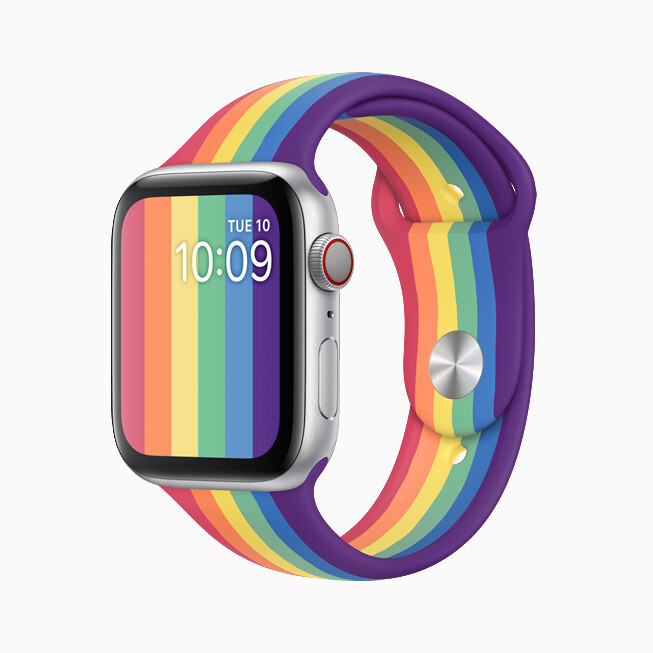 LIMIT EDITION RAINBOW Cinturino silicone Apple Watch Serie + cover vetro