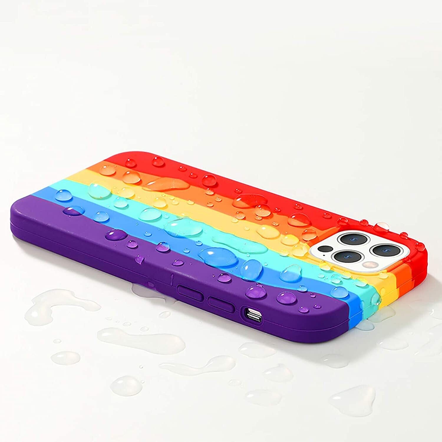 Cover iPhone 12 Pro NALIA Rigida Arcobaleno con Cordino - Sicurezza Top