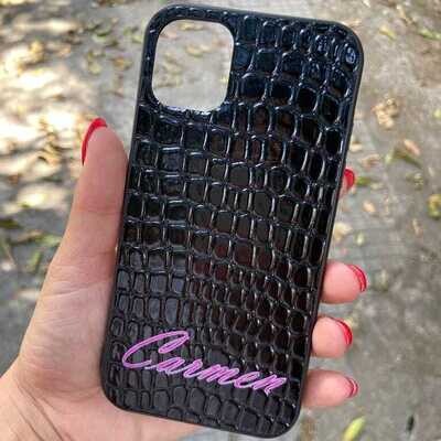 Cover effetto coccodrillo con nome