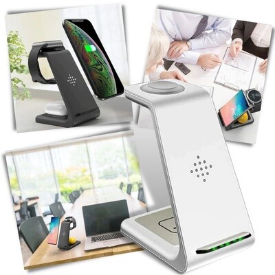 STAZIONE DI RICARICA WIRELESS 3 in 1