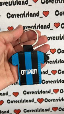 Portachiavi scudetto nero azzurri