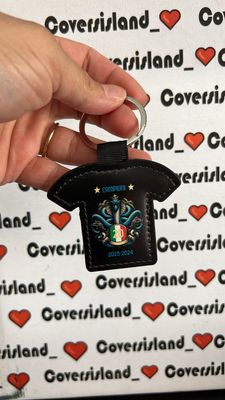 Portachiavi scudetto nero azzurri